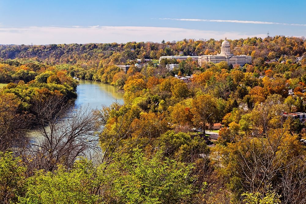 State capital building in autumn-Frankfort-Kentucky